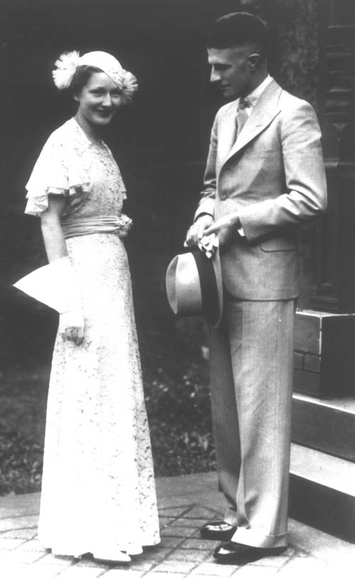 Mum and Dad at Auntie Evekyns wedding (I think)